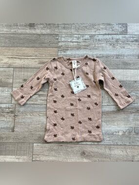 NWT Kate Quinn Organic Cotton Maple Leaves Pointelle Top Size 5